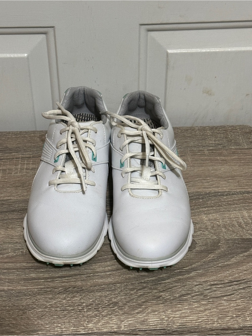 FootJoy Pro/SL MyJoys Custom Women’s Golf Shoes Size 8.5 White/Green Spikeless - Picture 2 of 7